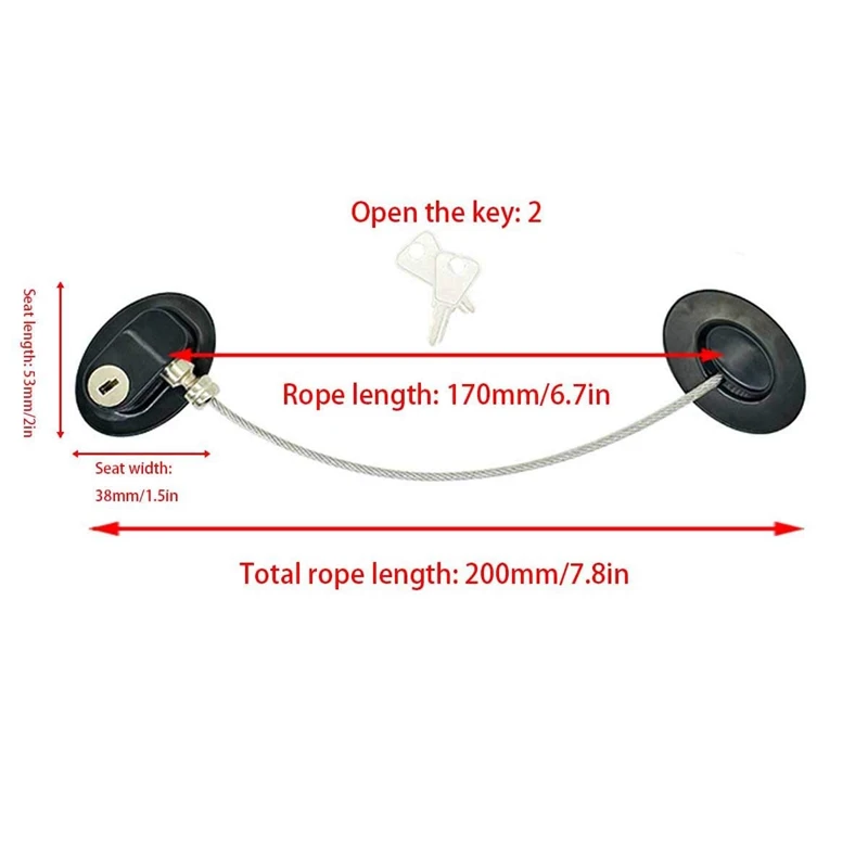 2 Pieces Refrigerator Door Lock Strong Adhesive Freezer Door Lock File Drawer Lock Child Safety Cupboard Lock with Key
