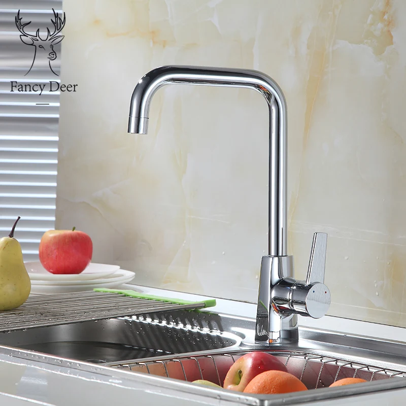 

Fancy deer kitchen faucet water tap sink mixer tap single handle chrome 360°rotate
