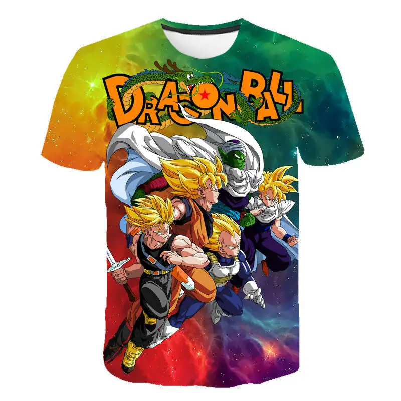 Новое поступление, футболки с 3D принтом Dragon Ball, детские футболки с японским аниме, футболки с короткими рукавами и рисунком Харадзюку - Цвет: TS9606