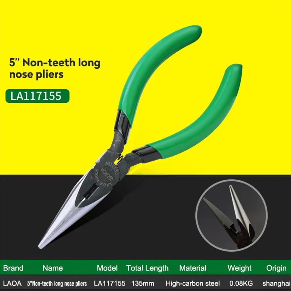 B LAOA 5 Inch Wire Cutter Long Nose Side Snips Nippers Mini Diagonal Pliers For Fishing Cable Cutting Hand Tools - Цвет: B