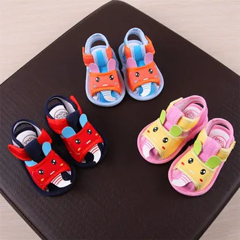 

Summer Baby First Walkers Toddler Girls Boys Cartoon Animal Shape Sandals Shoes Newborn Casual Breathable Soft Sole Prewalker