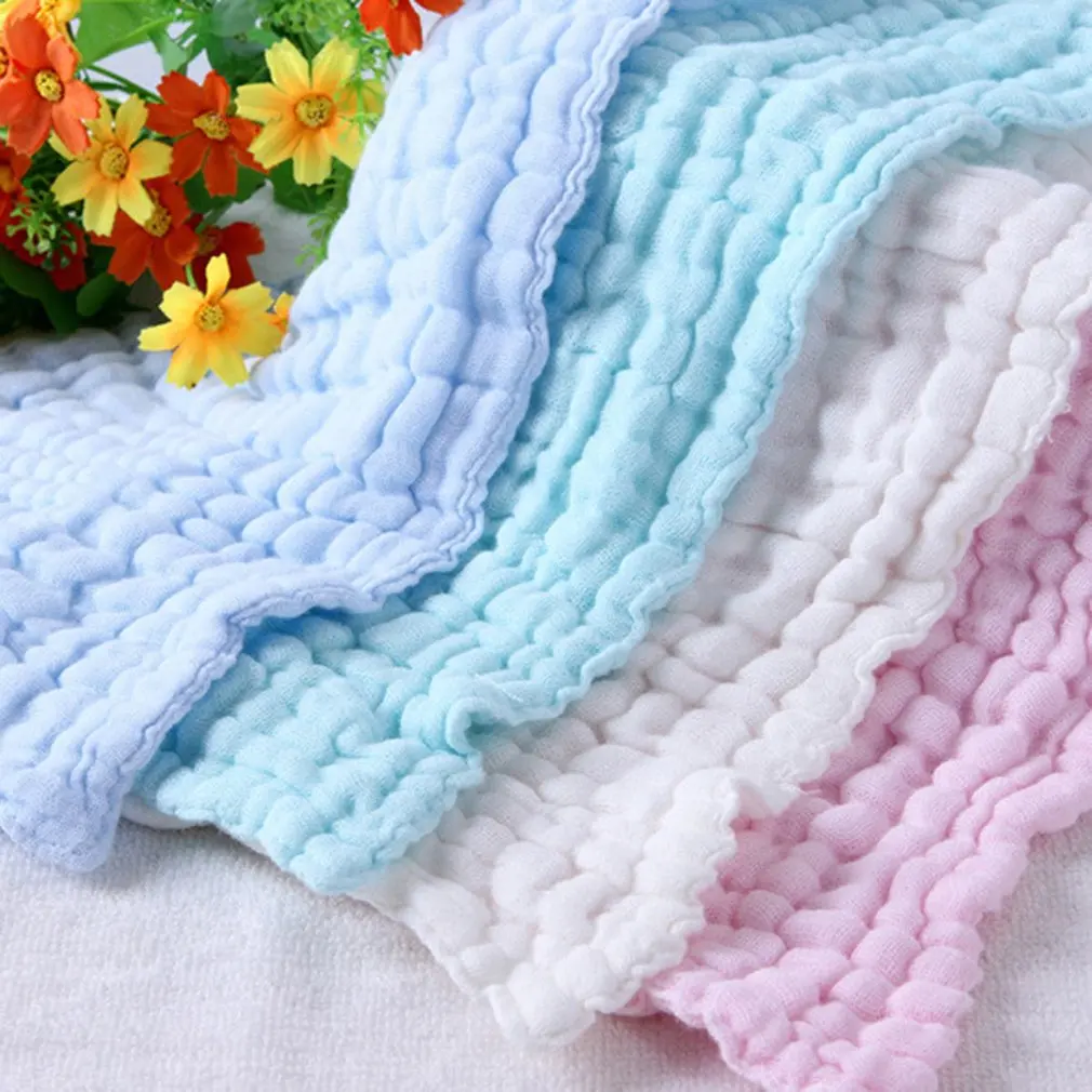 Baby Products Infant Cotton Gauze Small Square Children Super Soft Safe Comfort Wash Towel Newborn Wash Towel