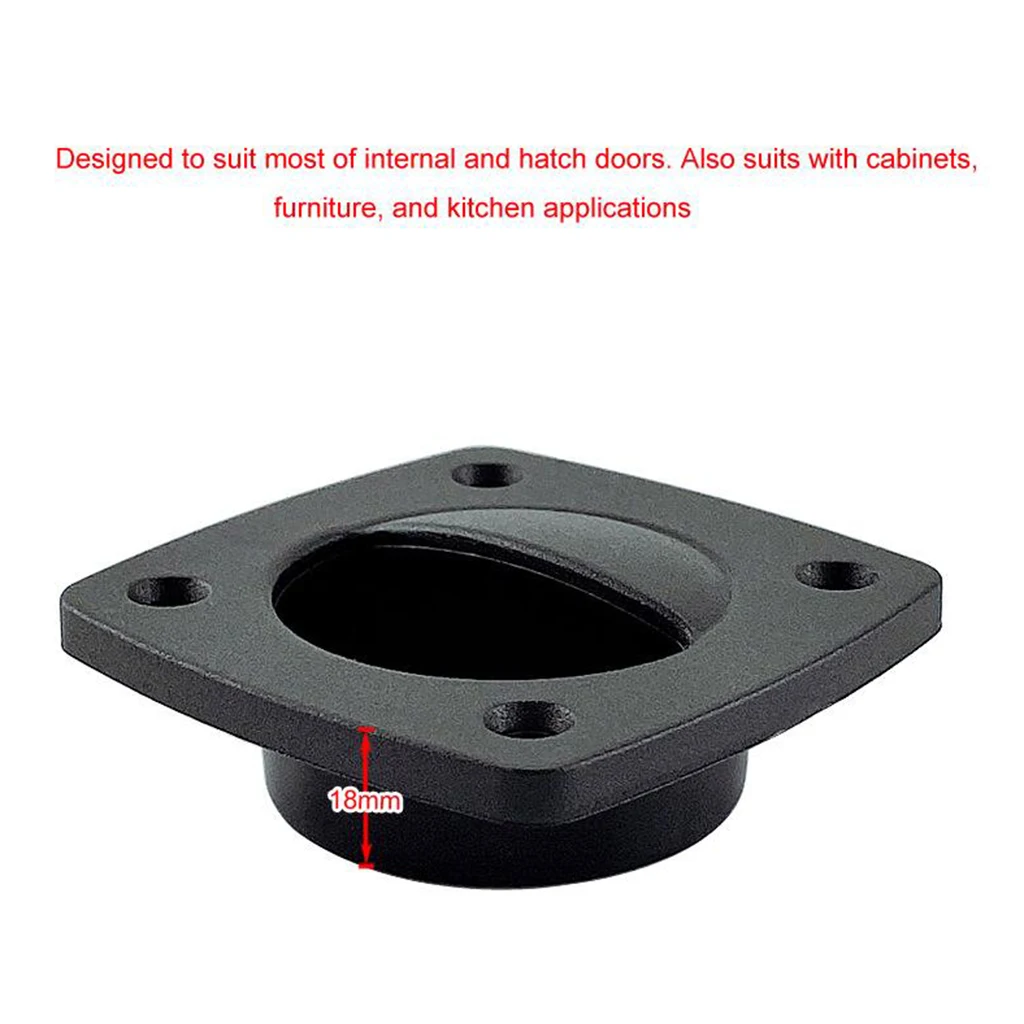 Square Flush Pulls Drawer Sliding Door Handle Boat Hatch Deck Pull Hard