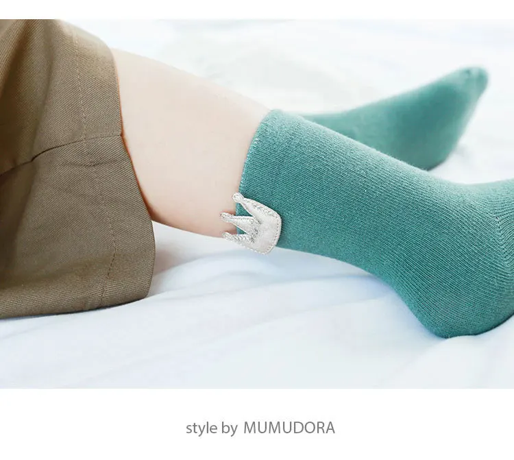 Новые стильные детские хлопковые носки на осень и зиму, комплект из трех детских креативных носков без пятки, носки для малышей 1-5 лет