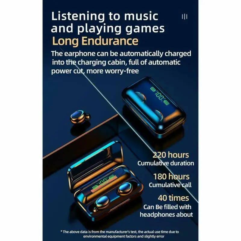 Portable Bluetooth 5 0 Headset TWS Wireless Earphones Mini Sport Stereo Bass Fitness Earbuds For iPhone Android iPad PC MP3