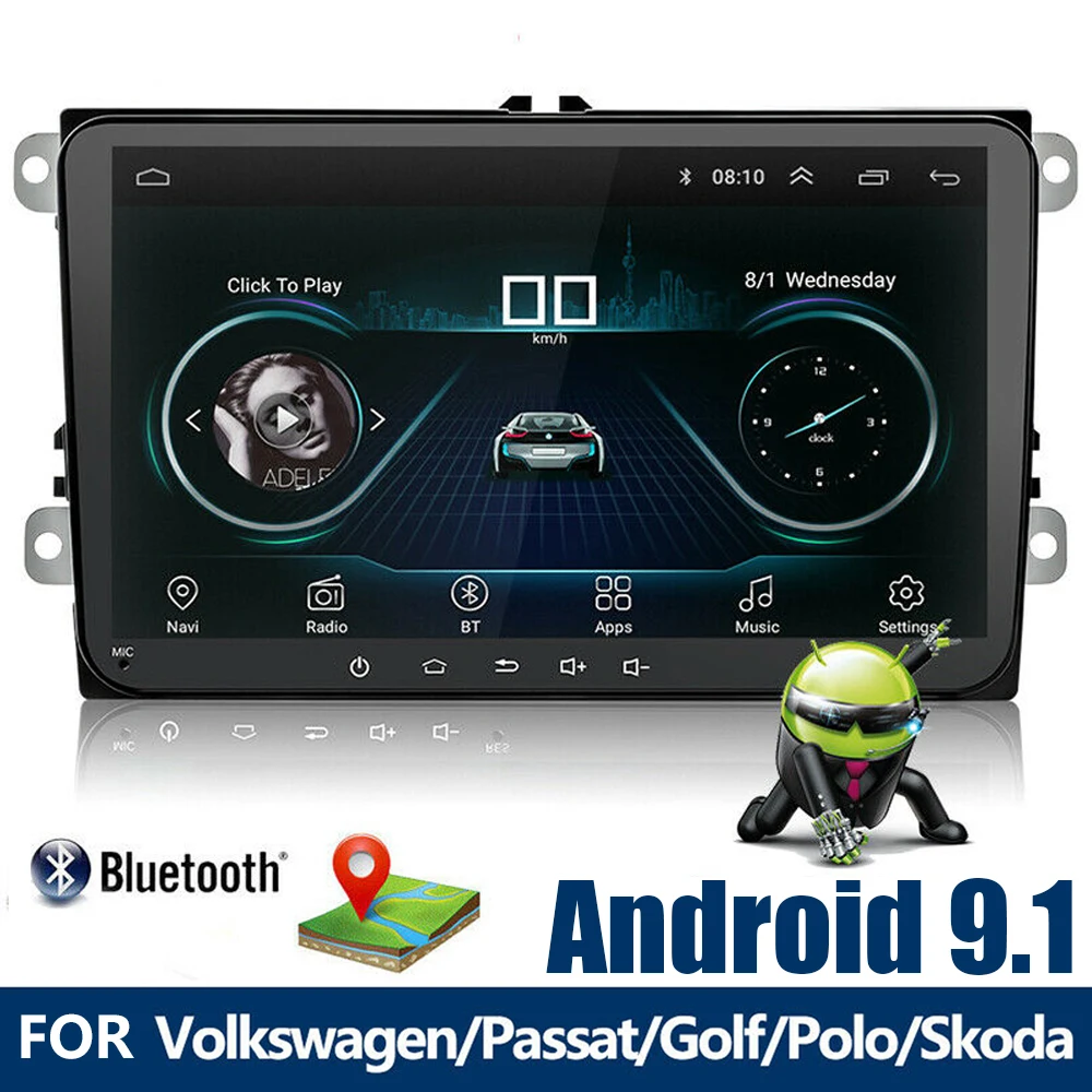 Автомобильный мультимедийный плеер Android 9 1 2 din радио GPS для Volkswagen VW golf passat b6 Touran polo
