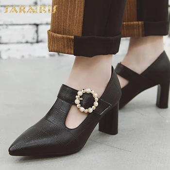 

Sarairis 2020 New Design Large Size 43 Hot Sale Buckle Strap Shoes Woman Pumps Female High Heels Elegant Office Lady Pumps Women