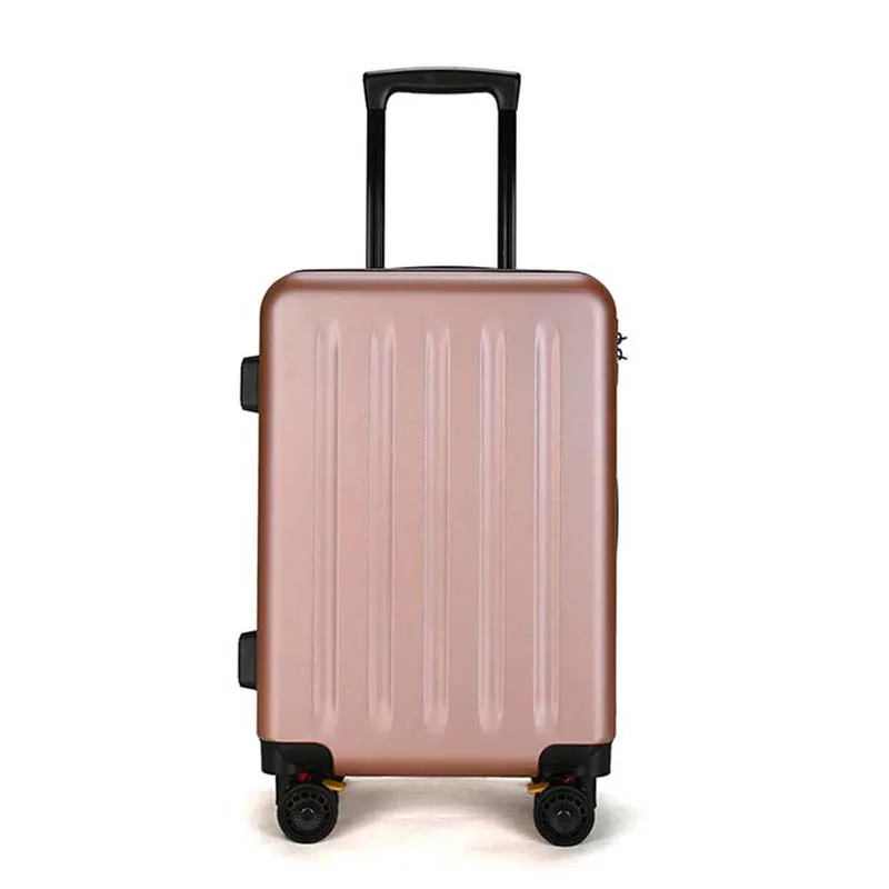 

2019 New Solid Color Trolley Case Luggage Unisex Rotary Rolling Mute Caster Registration Trolley Case with Zippered Suitcase