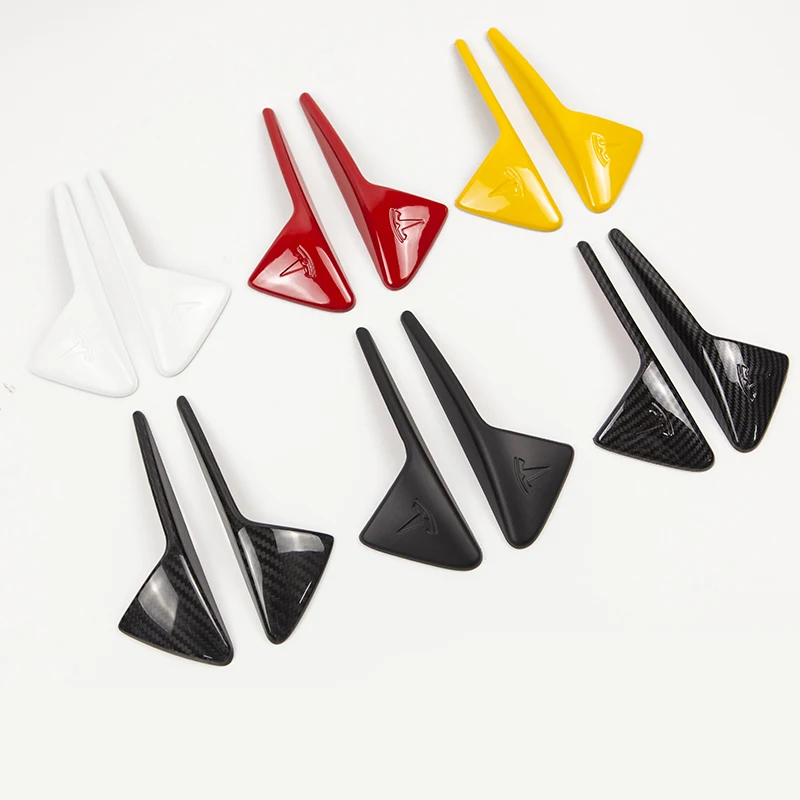 1 пара паттерн углеродного волокна крыло автомобиля правой и левой стороне эмблема на Камера указатель