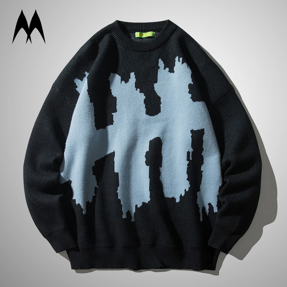 Jersey informal holgado de estilo coreano para hombre, jersey tejido de estilo Harajuku, prendas de vestir, ropa de calle, Otoño, 2020