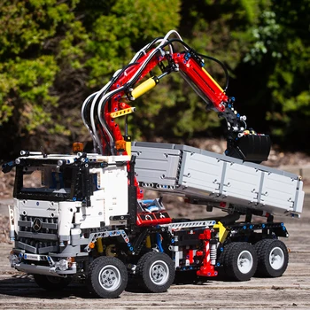 

20005 Technic excavator power arocs truck building blocks with motor remote land 42110 rover car crane bricks toys for kids