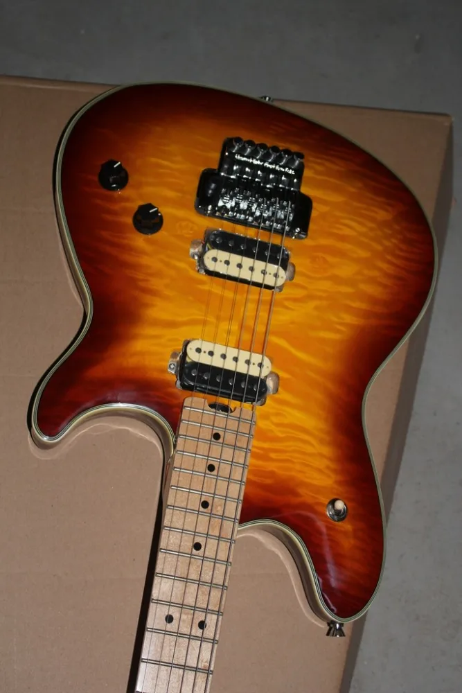 Новая+ завод+ EVH вольфган VS электрогитара Эдди Van Halen Sunburst гитара Wolfgang Зебра пикап& Флойд