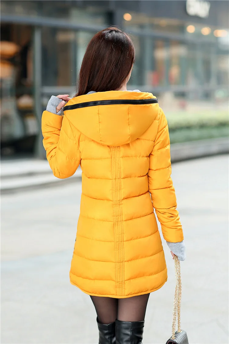 Winter Warm Cotton Jacket Women's Large Size Long Jacket New Ultra-light Slim Hooded Windproof Down Jacket Women's Jacket