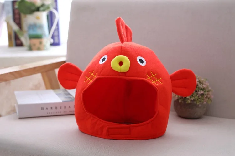 Южная Корея Девушки Сердце Мультфильм фугу рыбий голова группа шляпа забавная Meng селфи реквизит съемки голова группы фото реквизит