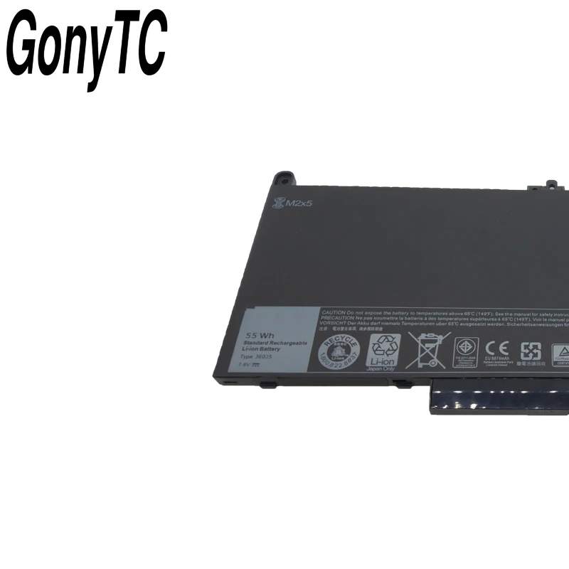 GONYTC 7,6 В 55Wh аккумулятор для ноутбука MC34Y 242WD 1W2Y2 J60J5 для ноутбука Dell Latitude E7270 E7470