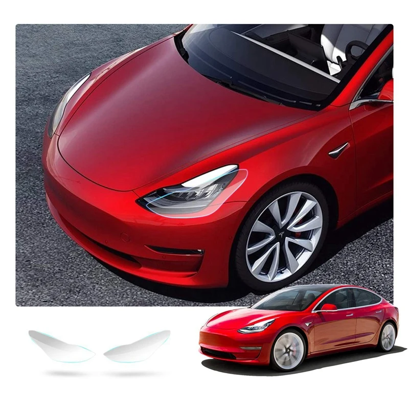 Прозрачная защитная пленка для фар, совместимая с Tesla модель 3, ТПУ авто лампа для фар автомобиля водонепроницаемая мембранная крышка Sc