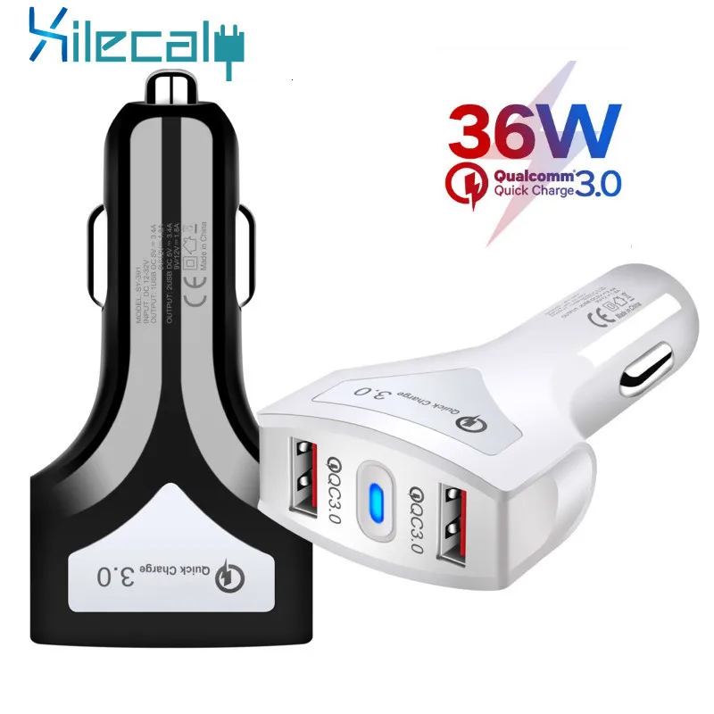 

Quick Charge 3.0 36W Double USB Car Charger For Xiaomi Mi 9 Huawei P30 Pro QC3.0 QC 3.0 Led Car Fast Charging Phone Charger