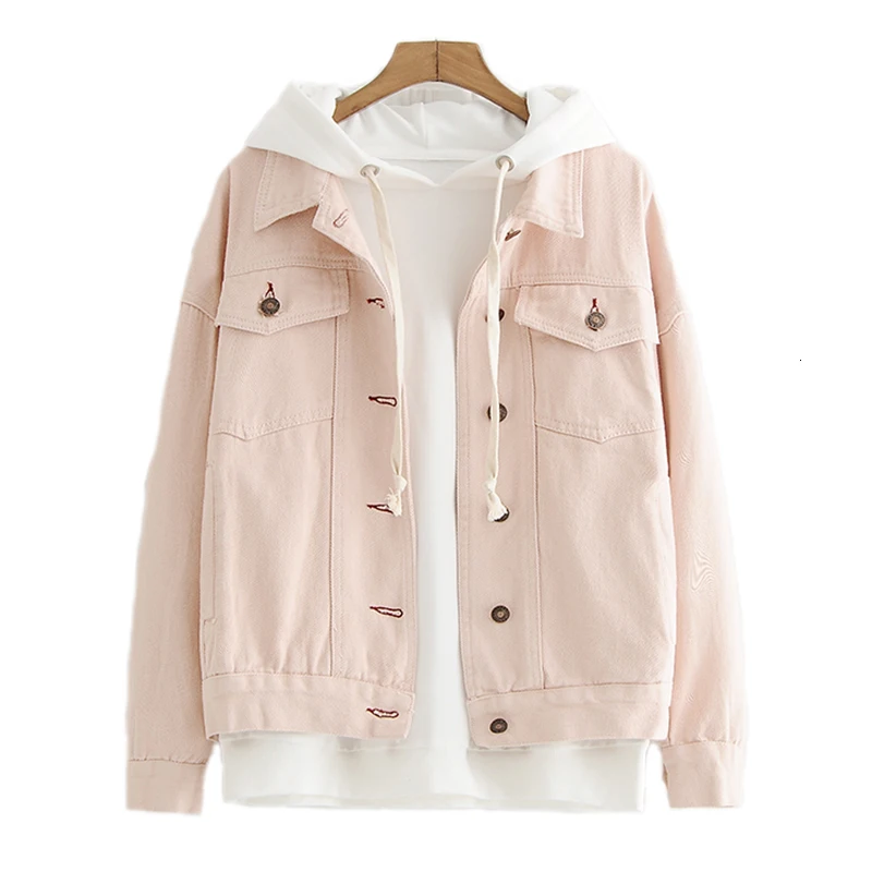 Lange Mouwen джинсовая куртка Vrouwen Basic Jas Herfst Большие размеры корте джинсы Harajuku Mode Vrouwelijke
