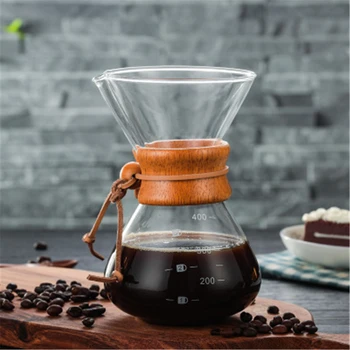 

Glass Coffee Pot 400/600/800ML Dripper Moka Tea Maker Coffee Percolator BaristaTools Espresso Manual Kettle Teapot With Filter