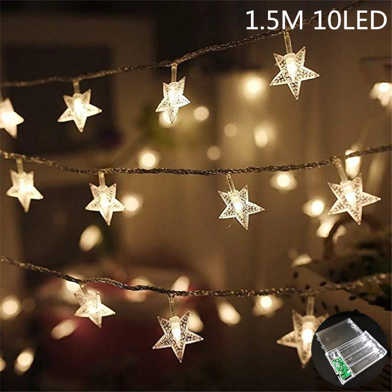 062-Warm 10LED 2 шт./компл. рождественские украшения для дома Рождество узорная гирлянда год Noel подарок Санта-Клауса Рождественский снеговик - Цвет: 062-Warm 10LED