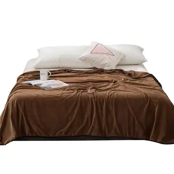 

AsyPets Thicken Solid Color Double Layer Blanket for Adult Sofa Bed Supplies