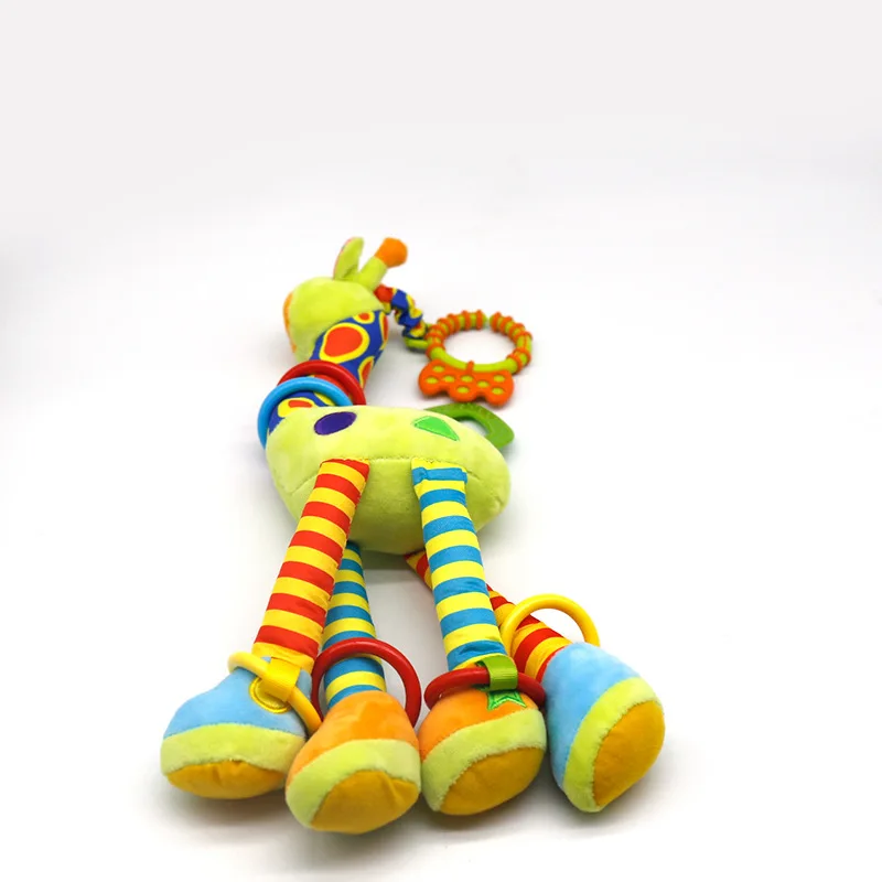 

Baby plush toy lathe hanging newborn giraffe teether bell puzzle doll BB device teether