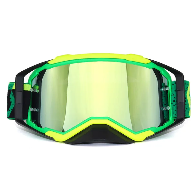 Hot Sale Motocross Glasses Off-Road ATV Dirt Bike MX Downhill DH Motorcycle Goggles Racing Moto Bike Sunglasses Bicycle Eyewear - Цвет: green black