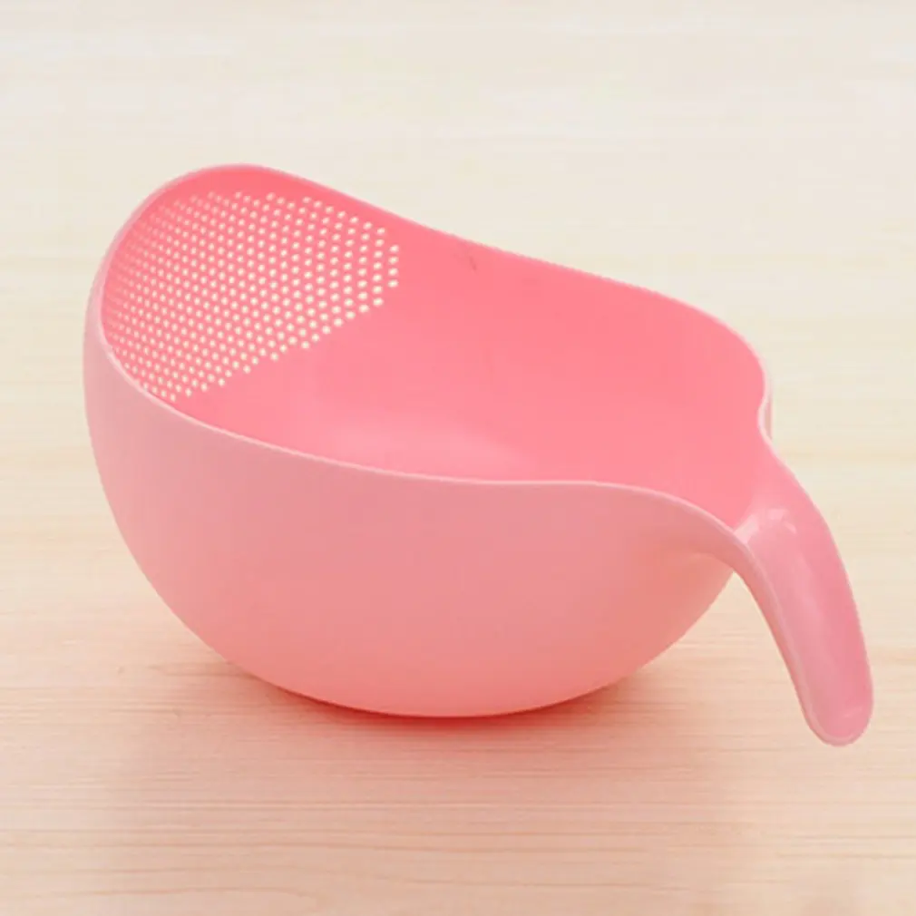 Rice Washing Machine Washing Rice Sieve Household Kitchen Plastic Thickening Drain Washing Basin Washing Fruit Basket