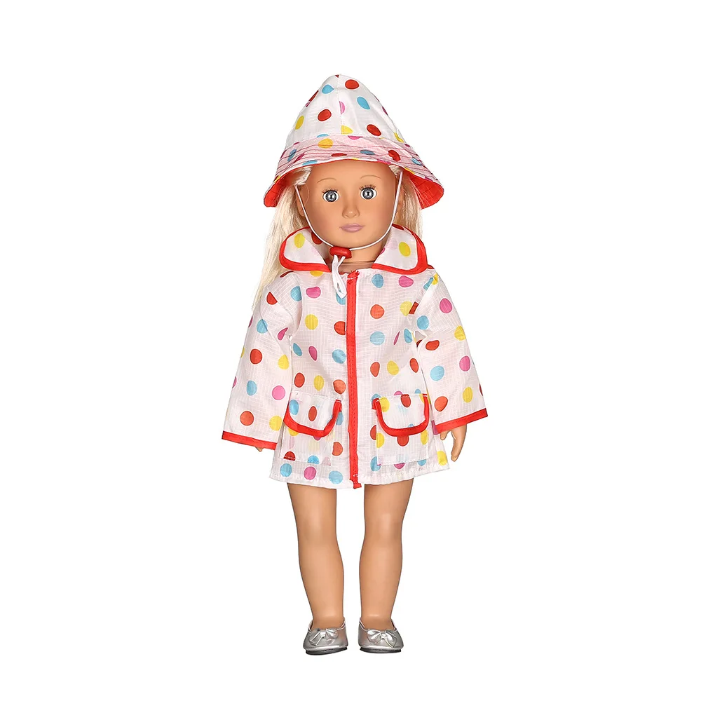 Мини зонтик дождевик для 45 см Американская Кукла-младенец 1/4 BJD кукла жизнь путешествие аксессуары для кукол подарок на день рождения для детей - Цвет: Raincoat