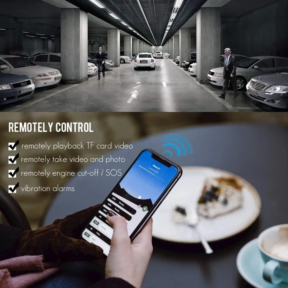 3G Car GPS Tracker Car DVR EdgeCam Pro Car Smart Dash Camera Dual Lens Full HD 1080P Black Box SOS WiFi Night Vision Oil Cut-off