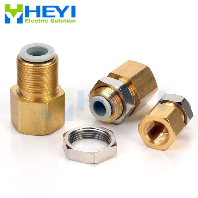 

10PCS/bag Air Pneumatic Straight Bulkhead Connector 8mm-10mm OD Tube One Touch Push Into Gas Connector internal thread Fitting