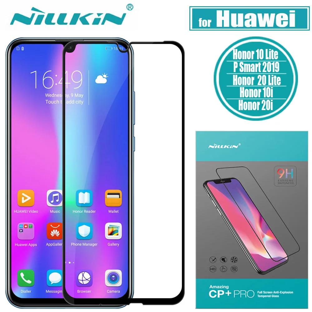 

Huawei Honor 20 10 Lite Glass Screen Protector Nillkin CP+Pro 2.5D Full Glue Cover Safety Tempered Glass Huawei Honor 10i 20i