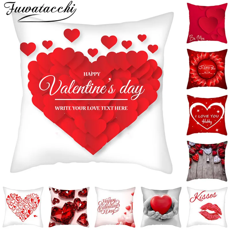 Fuwatacchi красный романтическая подушка крышка картонная коробка с узором в виде