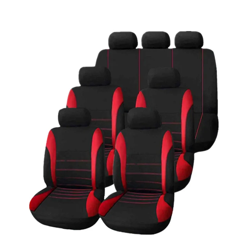 Три ряда 7 Seaters набор Плоских тканевых чехлов для автомобильных сидений многоцветные Защитные чехлы для автомобильных сидений подходят для большинства автомобилей авто внедорожник фургон грузовик фургон
