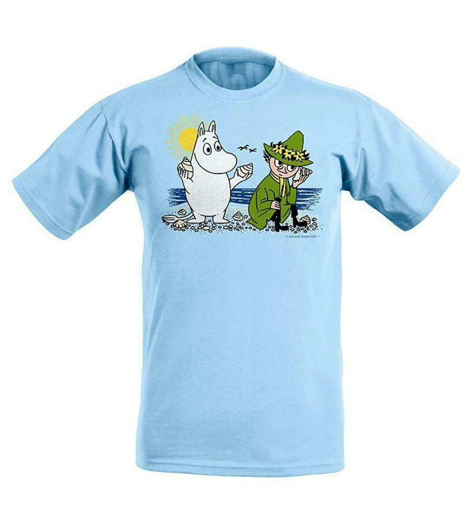 Мужская футболка Moomin и Snufkin свободного размера плюс | одежда