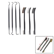 7 шт./компл. 3 шт. Стальная проволока щетка+ 4 шт нейлон Палочки комплект универсальная Оружейная Охота набор чистящих средств для ухода за Тактический винтовка пистолет инструмент для очистки пистолета