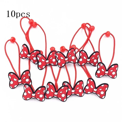 6--10pcs 10 шт., милые детские заколки для волос с ушками Микки и Минни Маус для девочек, красные заколки для волос с бантиком для девочек, аксессуары для волос, заколки для волос - Цвет: 6--10pcs