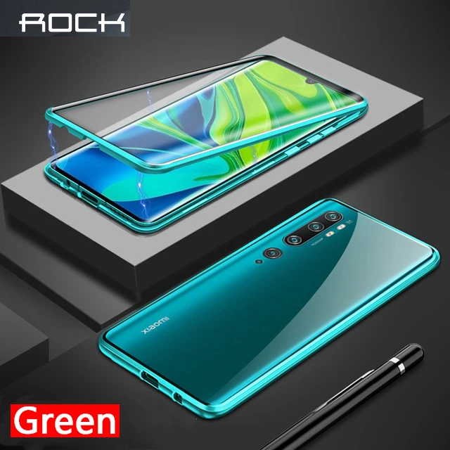 Green Рок-н-чехол с откидной магнитной крышкой чехол для Xiaomi mi Note 10 Стекло для Xiaomi mi Note; размеры 9 и 10 T CC9 CC9e 9 Se mi x 3 чехол s на Red mi Note 8 K20 Pro 7 - Цвет: Green
