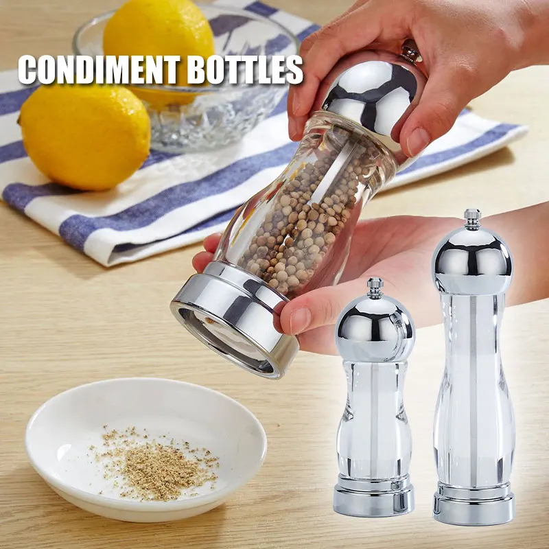 

Portable Manual Salt Pepper Mill Grinder Tool for Kitchen BBQ Barbecue Camping DAG-ship