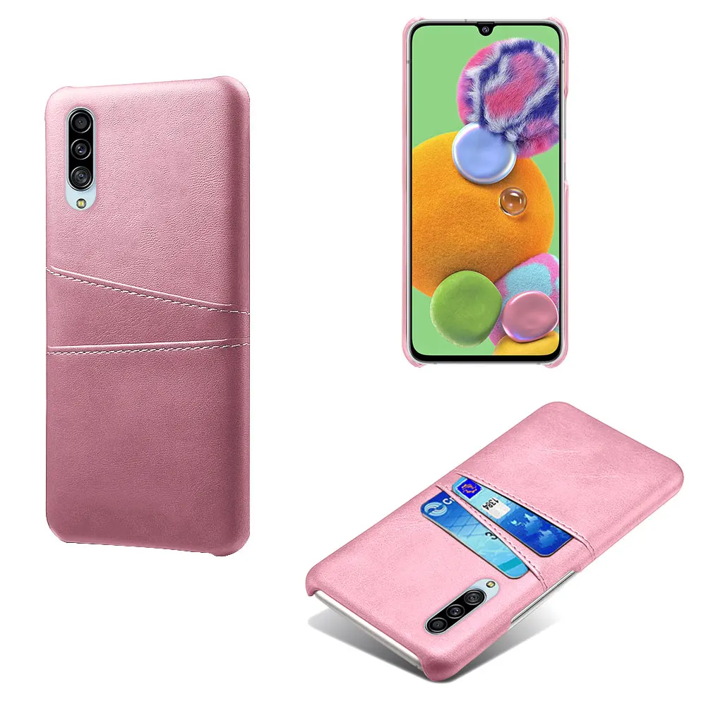 Для samsung Galaxy A90 5G A80 A70 A60 A50 чехол со слотами для карт из искусственной кожи+ PC чехол для samsung A40 A30 A20E A20 A10E A10 Funda - Цвет: Rose Gold