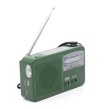 Аварийный фонарик для выживания переносной радио на солнечной энергии Ручной Динамо Самостоятельная мощность ed телефон зарядное устройство светодиодный фонарик FM радио