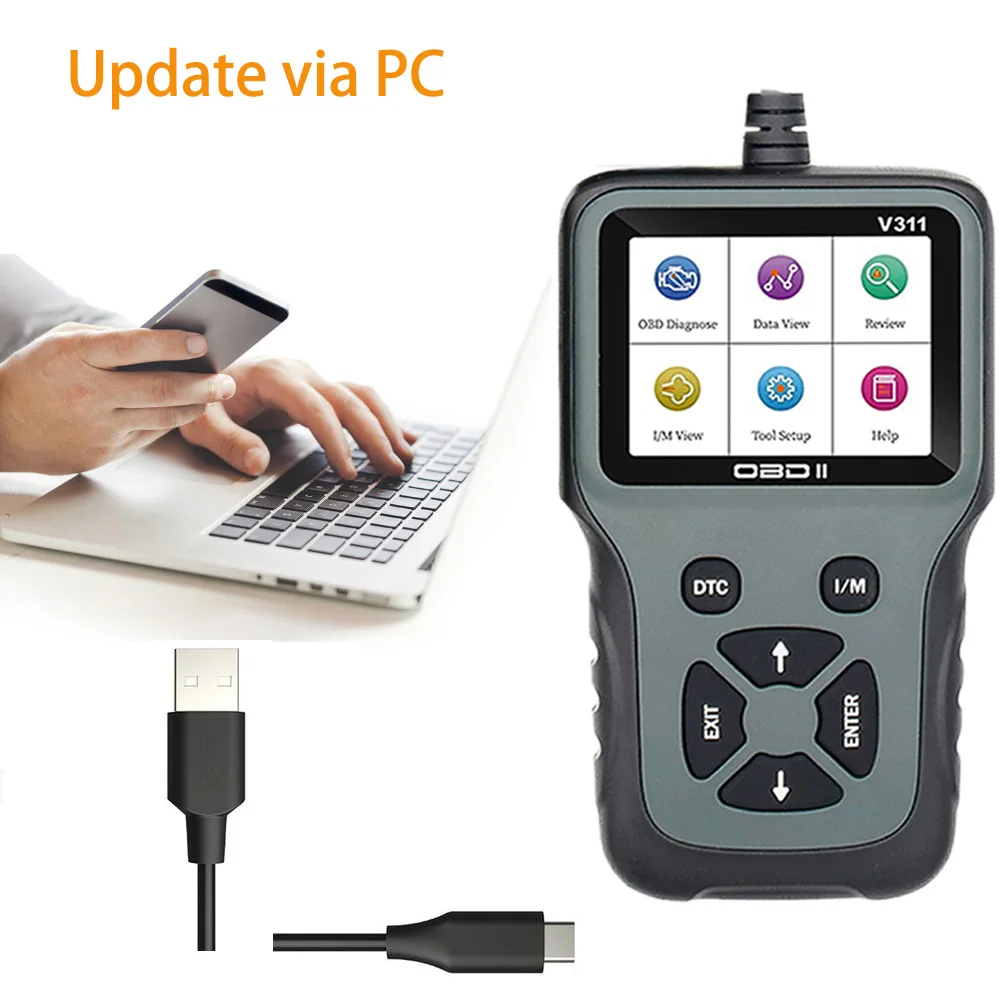 V311 диагностический сканер OBD2 инструмент Устройство для считывания