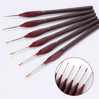 

6Pcs/Set Paint By Numbers Brushes Extra Fine Detail Paint Brushes Artist Miniature Model Maker Tool Set For Oil Painting Gouache