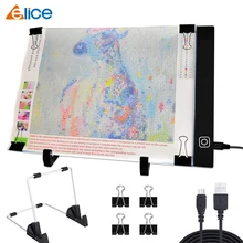 Elice a4 led luz almofada artcraft rastreamento caixa de luz placa cópia digital comprimidos pintura diamante desenho tablet