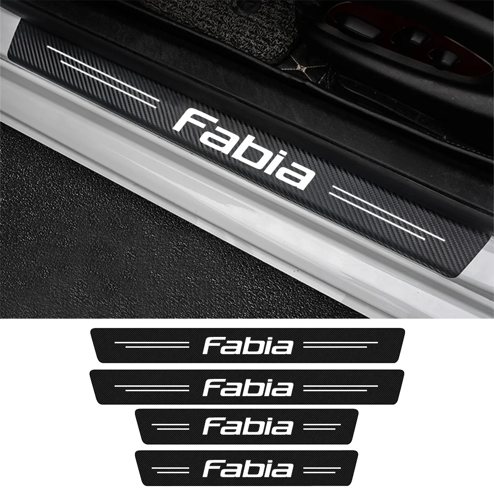 4 шт. для Skoda Fabia 1 2 3 Mk1 Mk2 Mk3 Vrs Rs 2002 2003 2004 2005 2006 2007 - 2021 автомобильные дверные пороги