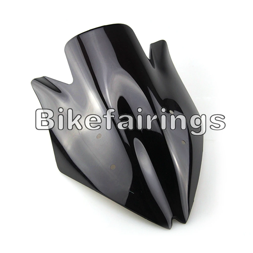 For Kawasaki z1000 Z1000 2007 2008 2009 Plastic Black Clear Blue Double Bubble Style Windshield