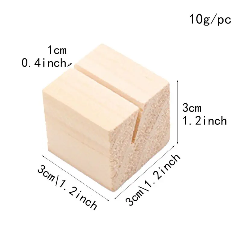10 шт. держатель для карт деревянная база прямоугольник Имя карта памяти Оставляя сообщение зажим-держатель Домашний Настольный орнамент Свадебная вечеринка Декор