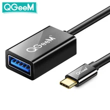 QGeeM – adaptateur de câble USB type-c OTG, USB 3.0/2.0, pour samsung galaxy s8/s9, HUAWEI P10/P20, mate 20 pro, Macbook