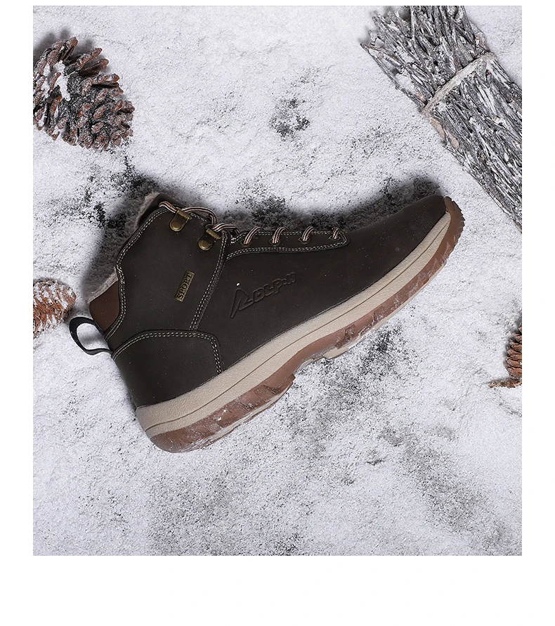 WWKK/мужские ботинки; коллекция года; зимняя обувь; женские нескользящие Водонепроницаемые зимние ботинки на меху; мужские ботинки на шнуровке; мужские походные ботинки; Рабочая обувь