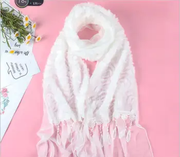 

New style Plush scarf warm women autumn winter Korean fashion student tassel imitation rabbit hair Shawl Scarf